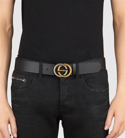 GUCCI Interlocking G leather belt 